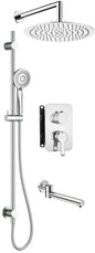Deante ARNIKA Unterputz-Duschset mit Mischbox & Duschstange rund Chrom