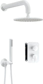 Deante SILIA Unterputz-Duschsystem mit Mischbox Duschkopf rund Weiß