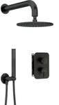 Deante SILIA Unterputz-Duschsystem mit Mischbox Duschkopf rund Schwarz