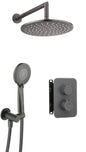 Deante THERM Unterputz-Duschset mit Mischbox und Regendusche rund Titanium