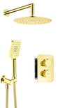 Deante THERM Unterputz-Duschset mit Mischbox und Regendusche rund Gold