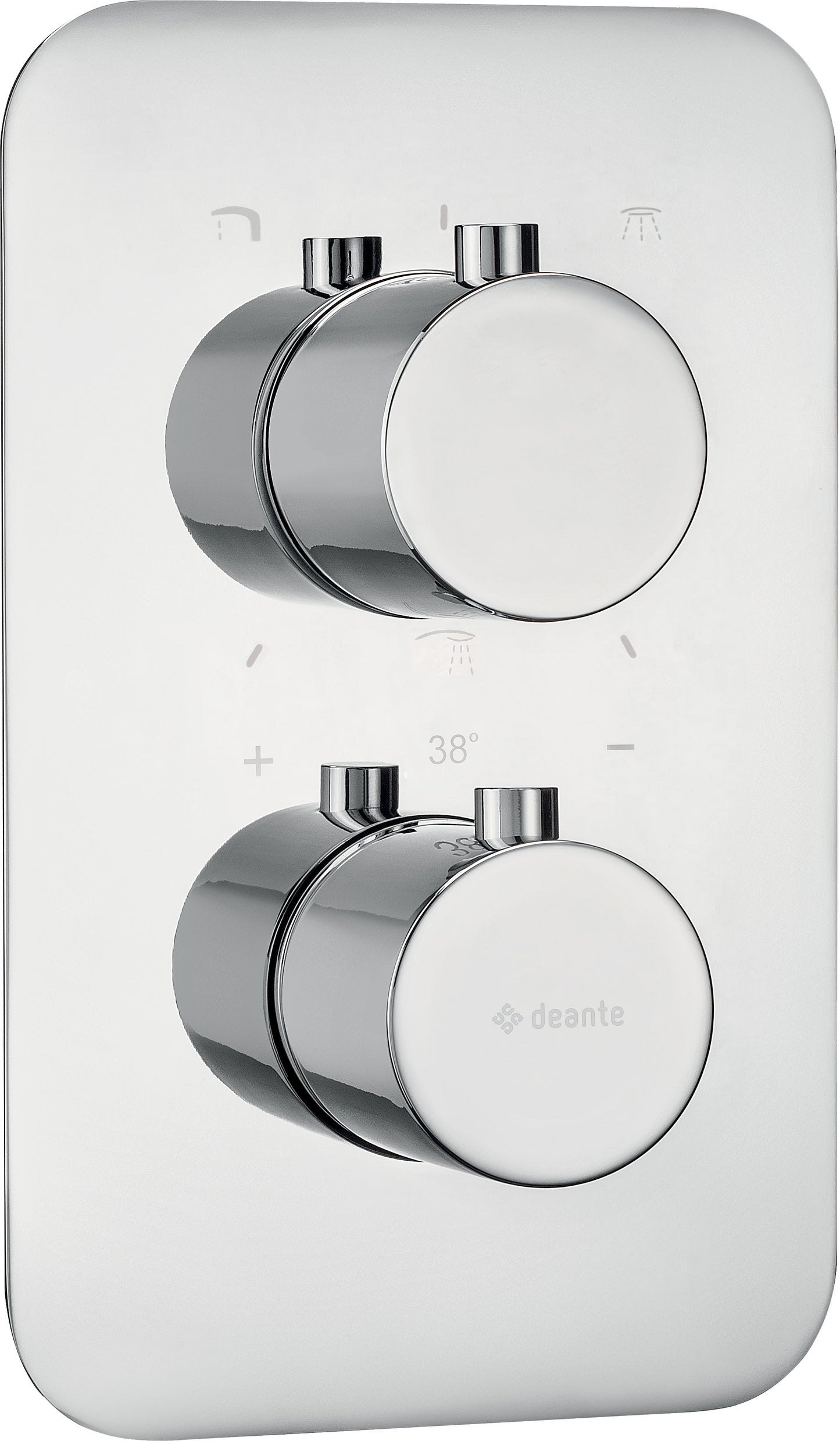Deante THERM Rund Unterputz Duscharmatur für Mischbox Chrom