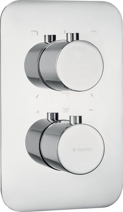 Deante THERM Rund Unterputz Duscharmatur für Mischbox Chrom