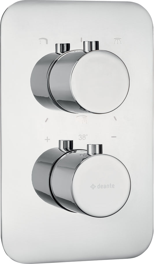 Deante THERM Rund Unterputz Duscharmatur für Mischbox Chrom