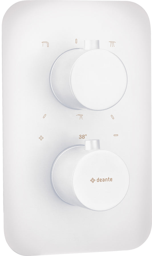 Deante THERM Rund Unterputz Duscharmatur für Mischbox Weiß