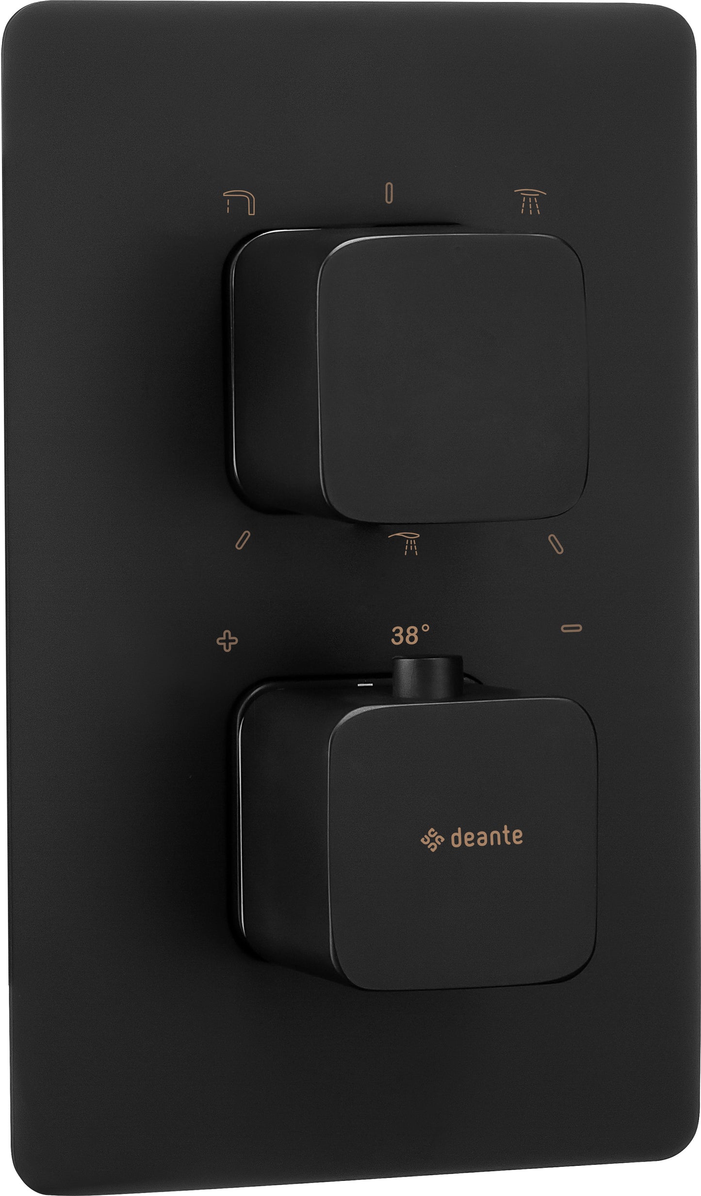 Deante THERM Abgerundet Unterputz Duscharmatur für Mischbox Schwarz