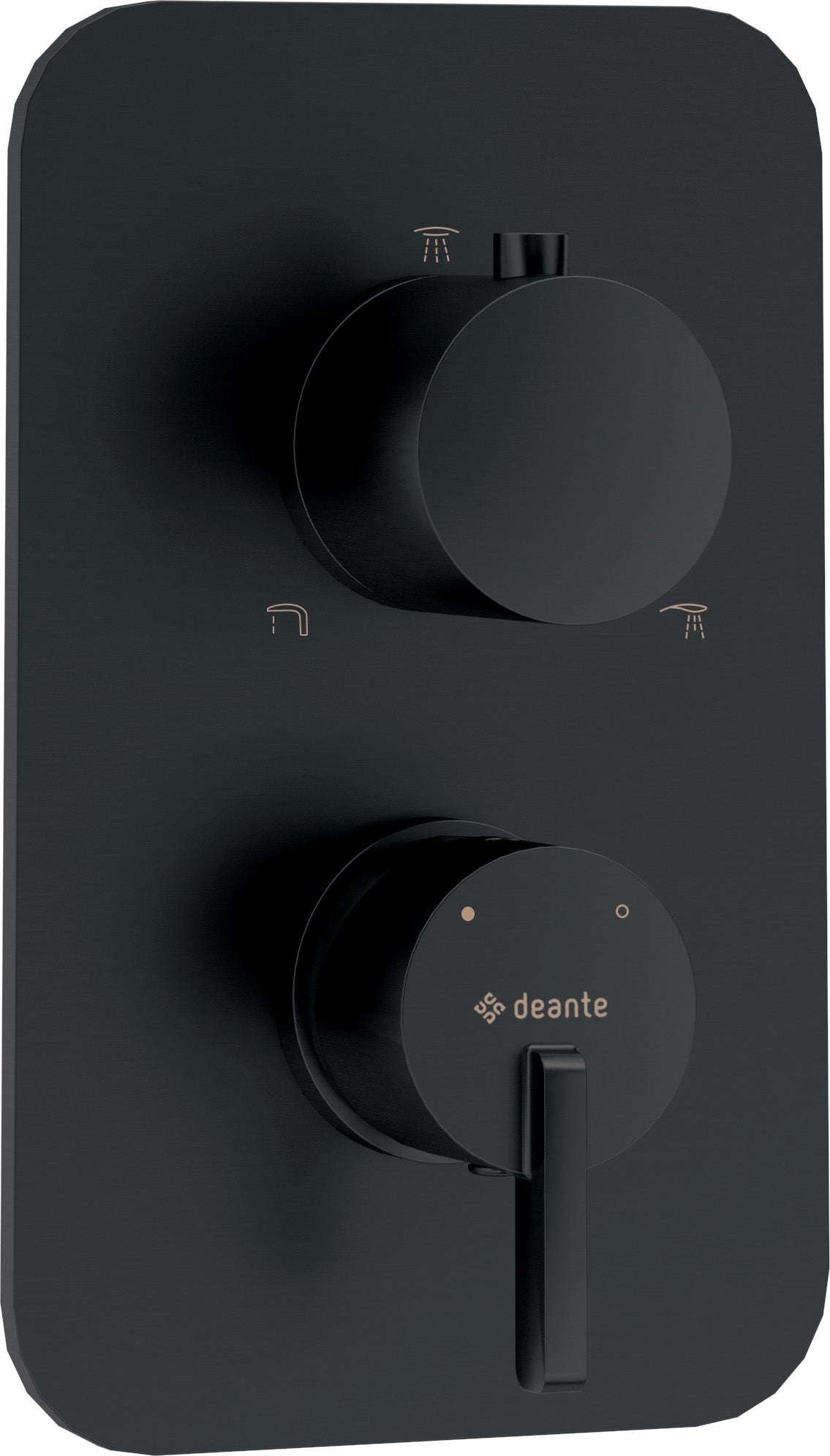 Deante SILIA Unterputz Duscharmatur für Mischbox Schwarz