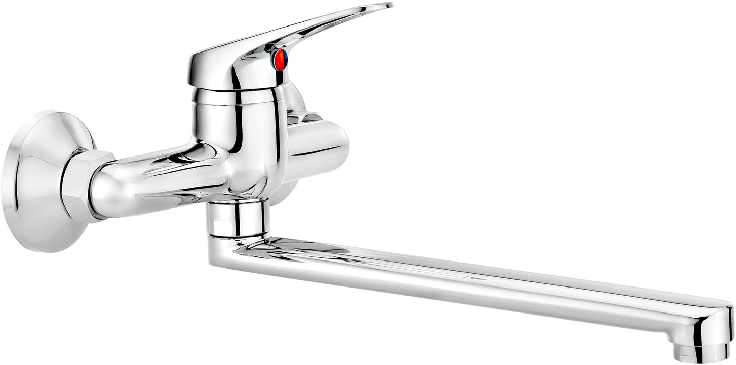 Deante LOBO Küchenarmatur Wandarmatur mit langem Auslauf Chrom
