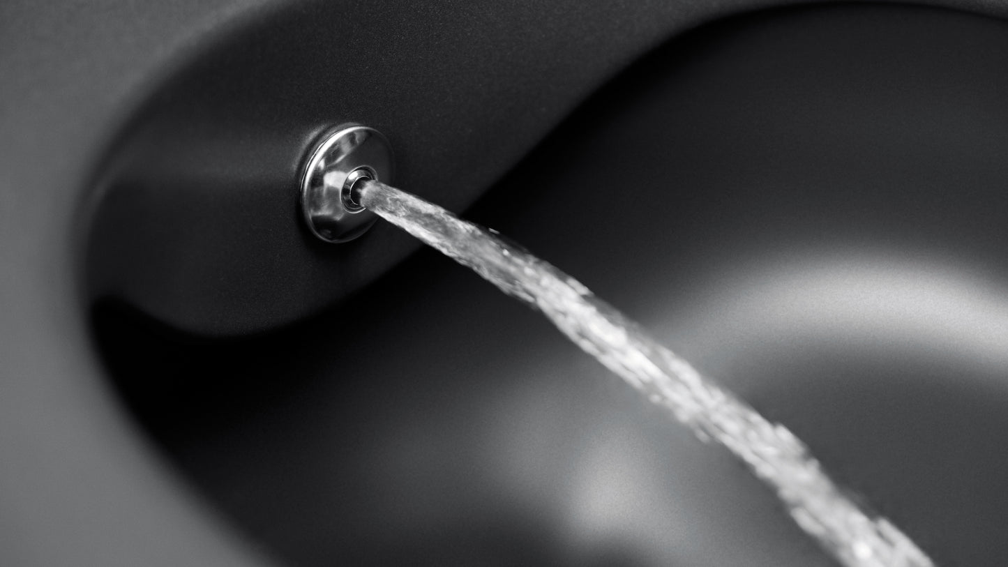 Deante PEONIA Wand-WC Bidetfunkton mit Mischarmatur spülrandlos mit Sitz Schwarz