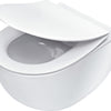 Deante PEONIA Wand-WC spülrandlos antibakteriell mit WC-Sitz Weiß