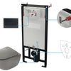 Deante PEONIA Unterputz-WC-Set mit Vorwandelement (6-in-1) Anthrazit-Schwarz