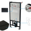Deante PEONIA Unterputz-WC-Set mit Vorwandelement (6-in-1) Schwarz-Schwarz