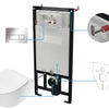 Deante PEONIA Unterputz-WC-Set mit Vorwandelement (6-in-1) Weiß-Chrom