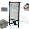 Deante PEONIA Unterputz-WC-Set mit Vorwandelement (6-in-1) Anthrazit-Titanium