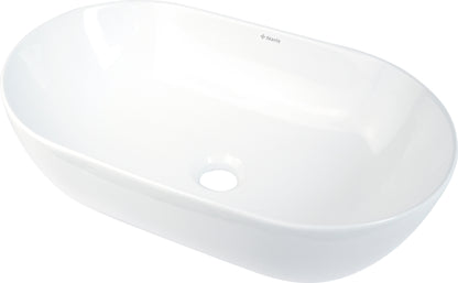 Deante PEONIA Keramik-Aufsatzwaschtisch Oval 50 x 30 cm Weiß