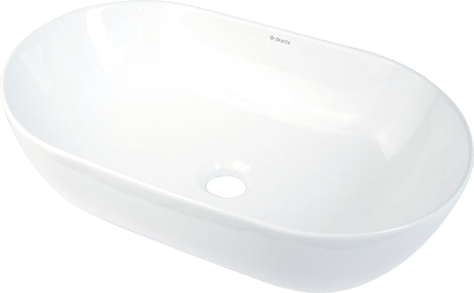 Deante PEONIA Keramik-Aufsatzwaschtisch Oval 50 x 30 cm Weiß