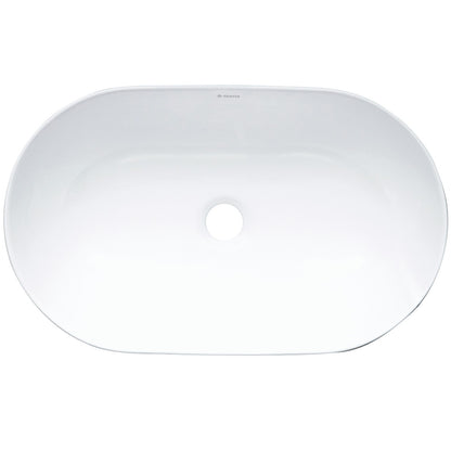 Deante PEONIA Keramik-Aufsatzwaschtisch Oval 50 x 30 cm Weiß