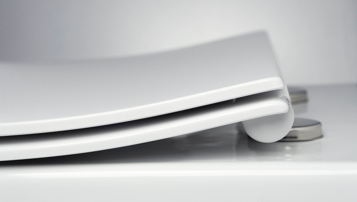 Deante PEONIA Wand-WC spülrandlos antibakteriell mit WC-Sitz Weiß