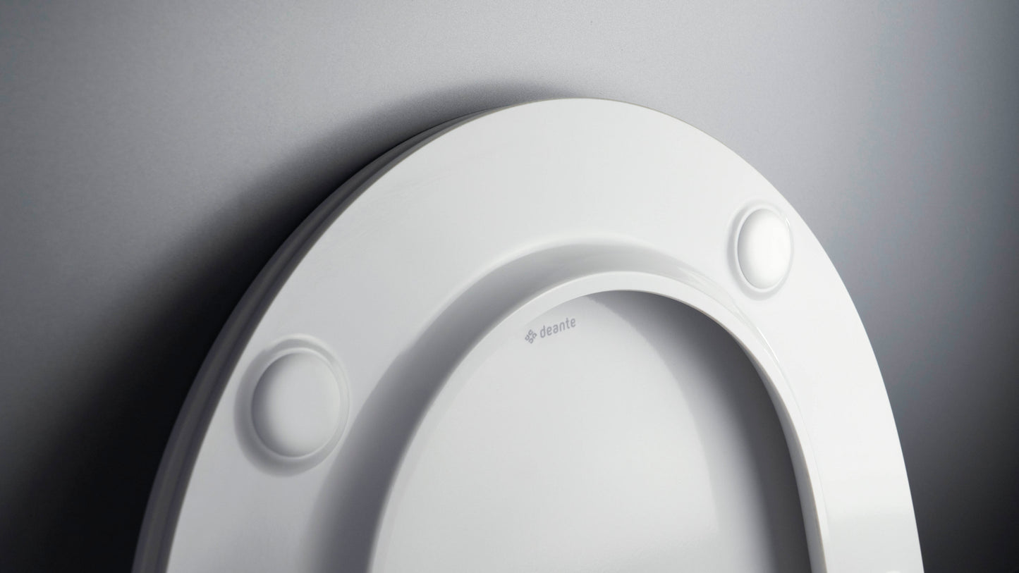 Deante PEONIA Wand-WC spülrandlos antibakteriell mit WC-Sitz Weiß