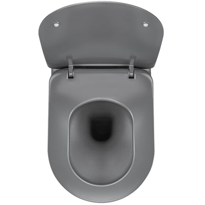 Deante PEONIA Wand-WC spülrandlos antibakteriell mit WC-Sitz Anthrazit-Titanium