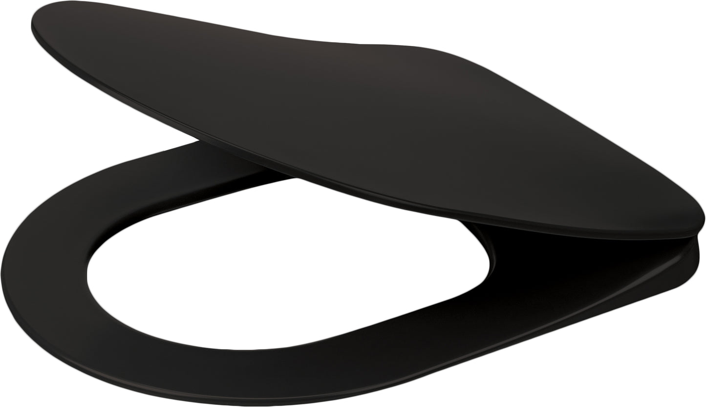 Deante PEONIA WC-Sitz Toilettendeckel Slim mit Absenkautomatik Schwarz