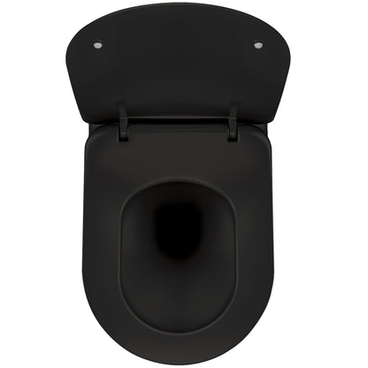 Deante PEONIA Wand-WC spülrandlos antibakteriell mit WC-Sitz Schwarz