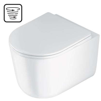 Deante JASMIN Wand-WC mit WC-Sitz spülrandlos mit Wirbelspülung Weiß