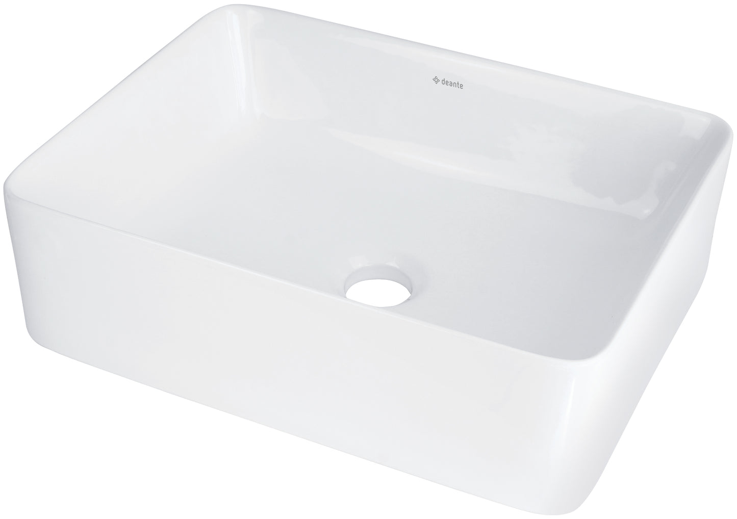 Deante JASMIN Aufsatzwaschbecken aus Keramik 40 x 30 cm Weiß