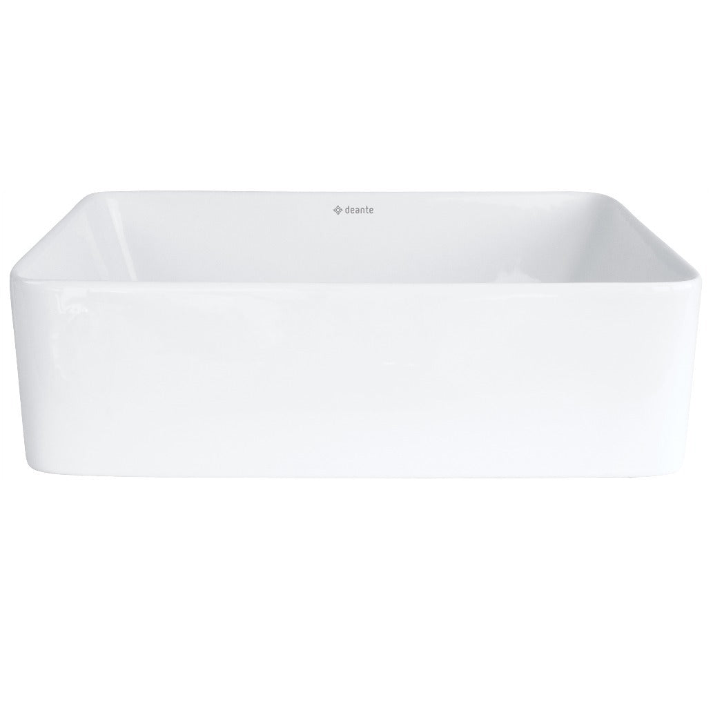 Deante JASMIN Aufsatzwaschbecken aus Keramik 40 x 30 cm Weiß