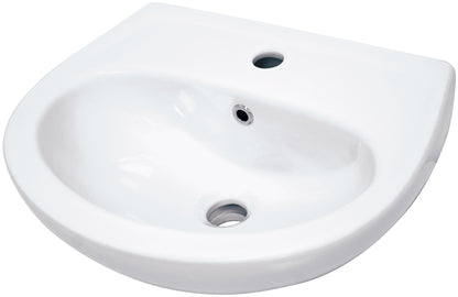 Deante JASMIN Waschbecken zur Wandmontage 45,7 x 36,4 cm Weiß