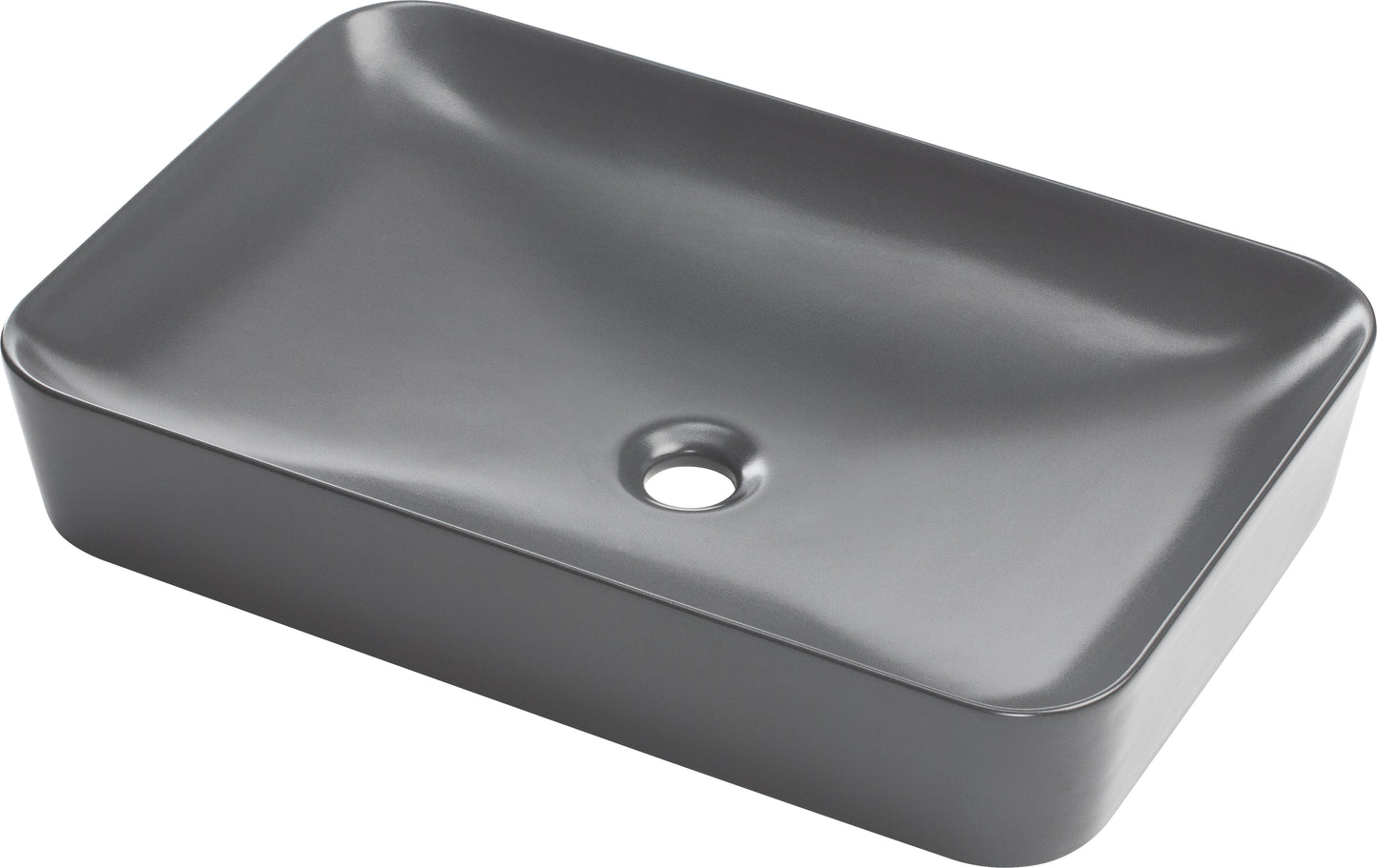 Deante TESS Design-Aufsatzwaschtisch rechteckig 60 x 40 cm Titanium