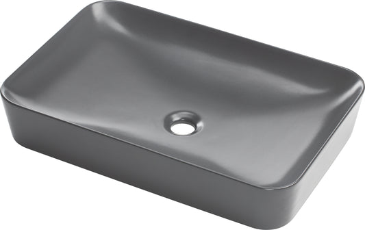 Deante TESS Design-Aufsatzwaschtisch rechteckig 60 x 40 cm Titanium