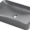 Deante TESS Design-Aufsatzwaschtisch rechteckig 60 x 40 cm Titanium