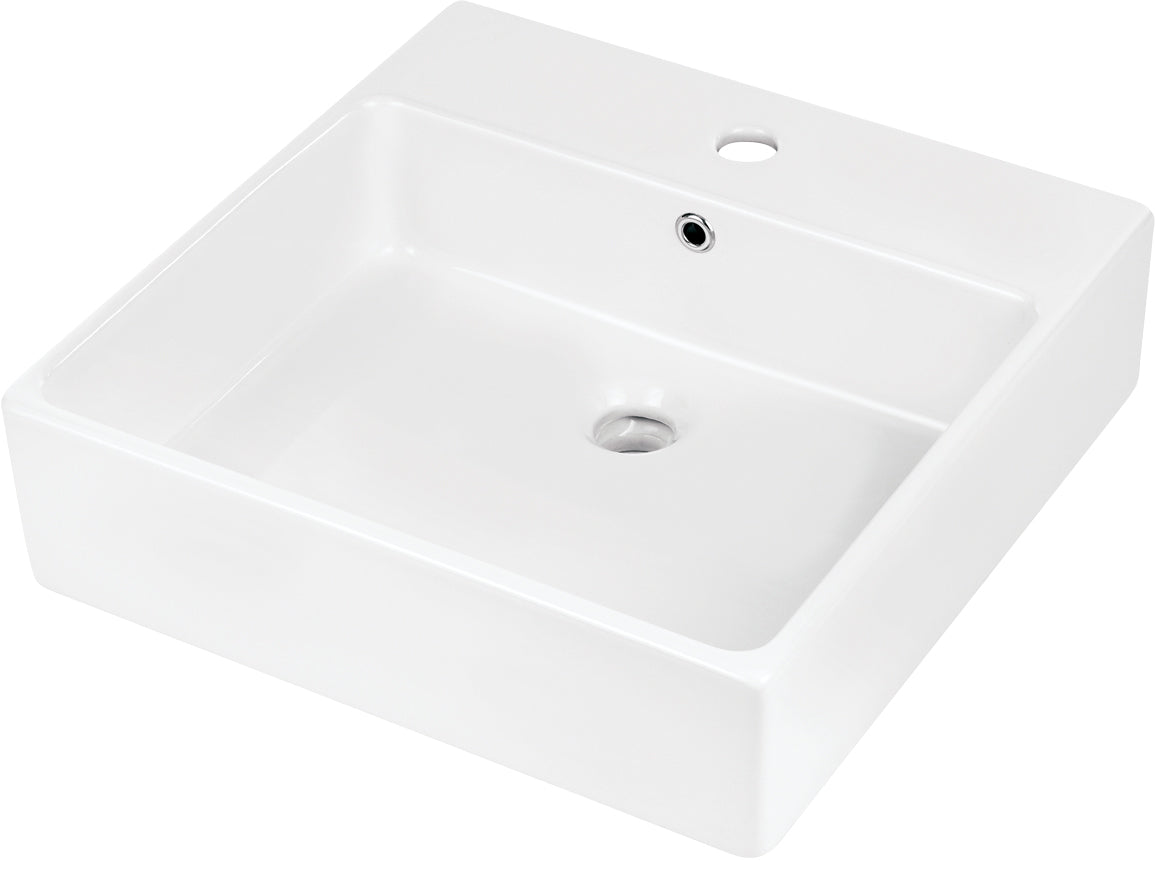 Deante TEMISTO Waschbecken zur Aufsatz- und Wandmontage 50 x 50 cm Weiß
