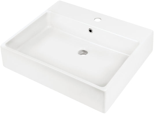 Deante TEMISTO Waschbecken zur Aufsatz- und Wandmontage 60 x 50 cm Weiß