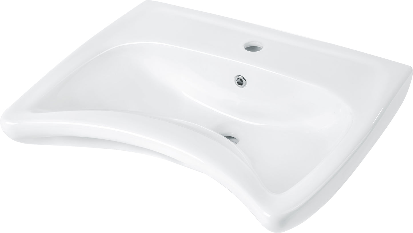 Deante VITAL Barrierefreies Design-Waschbecken 60,5 x 49,5 cm Weiß