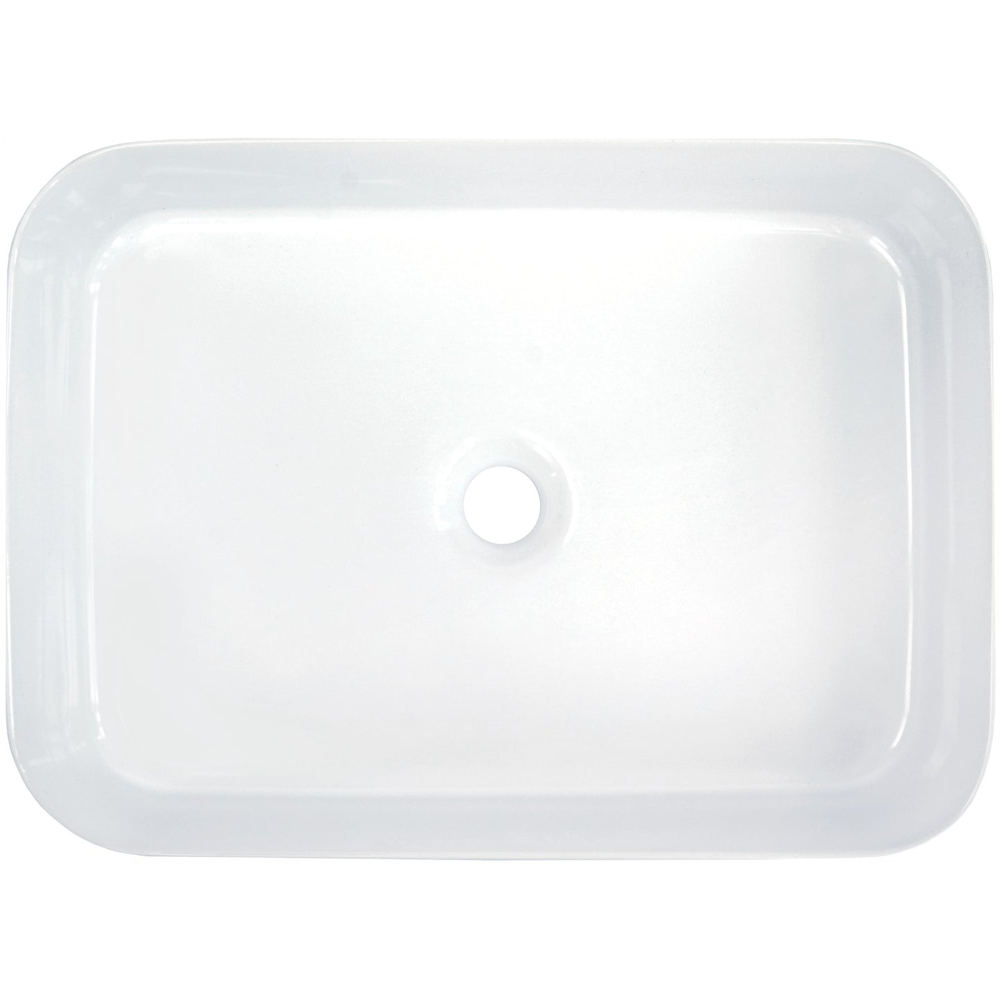 Deante HIACYNT Aufsatzwaschbecken Keramik rechteckig 50,5 x 36,5 cm Weiß