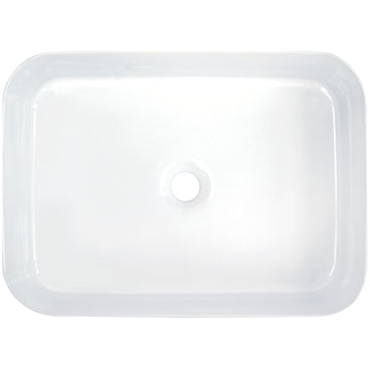 Deante HIACYNT Aufsatzwaschbecken Keramik rechteckig 50,5 x 36,5 cm Weiß
