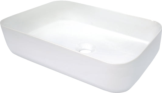 Deante HIACYNT Aufsatzwaschbecken Keramik rechteckig 50,5 x 36,5 cm Weiß