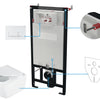 Deante BLUR WC-Komplettset Unterputz-Vorwandelement (6-in-1) Weiß-Weiß