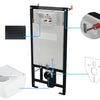 Deante BLUR WC-Komplettset Unterputz-Vorwandelement (6-in-1) Weiß-Schwarz