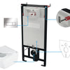 Deante BLUR WC-Komplettset Unterputz-Vorwandelement (6-in-1) Weiß-Chrom