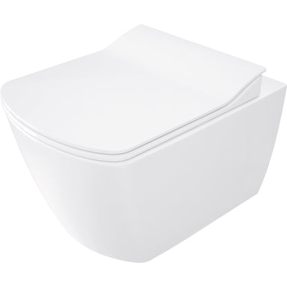 Deante BLUR Wand-WC mit Bidetfunkton & Mischarmatur spülrandlos mit Sitz Weiß-Schwarz