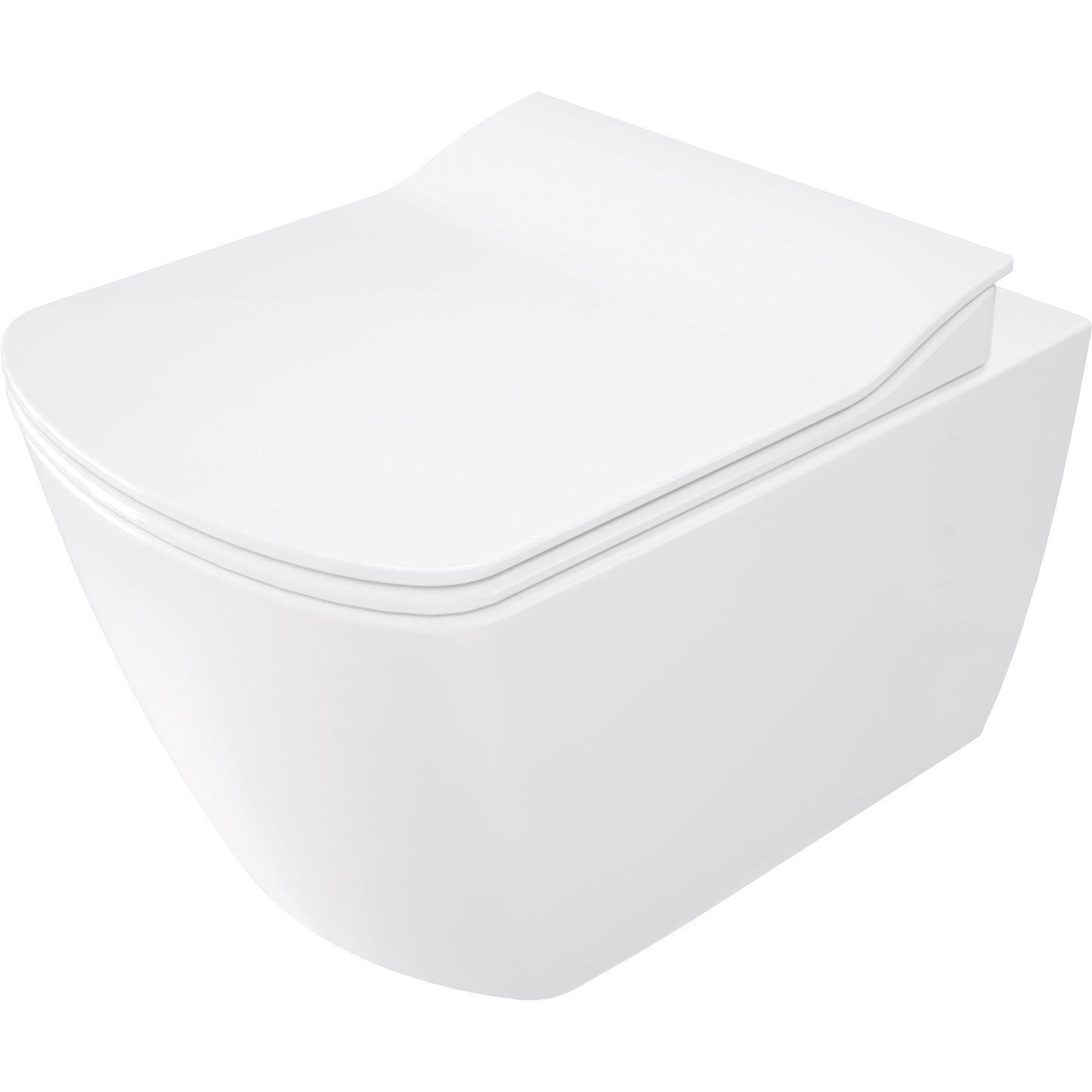 Deante BLUR Wand-WC mit Bidetfunkton & Mischarmatur spülrandlos mit Sitz Weiß-Chrom