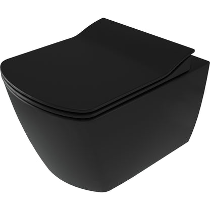 Deante BLUR Wand-WC mit Bidetfunkton & Mischarmatur spülrandlos mit Sitz Schwarz
