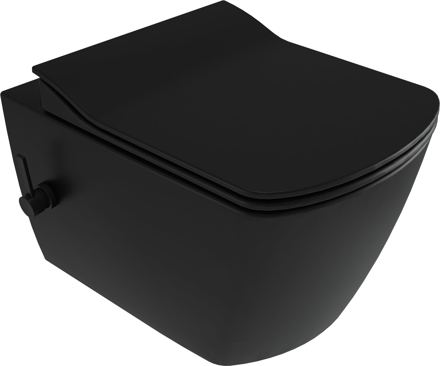 Deante BLUR Wand-WC mit Bidetfunkton & Mischarmatur spülrandlos mit Sitz Schwarz