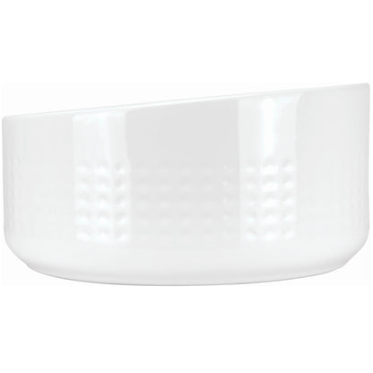 Deante SILIA HEXA Design-Aufsatzwaschtisch asymmetrisch rund Ø 36 cm Weiß