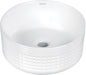 Deante SILIA HEXA Design-Aufsatzwaschtisch asymmetrisch rund Ø 36 cm Weiß