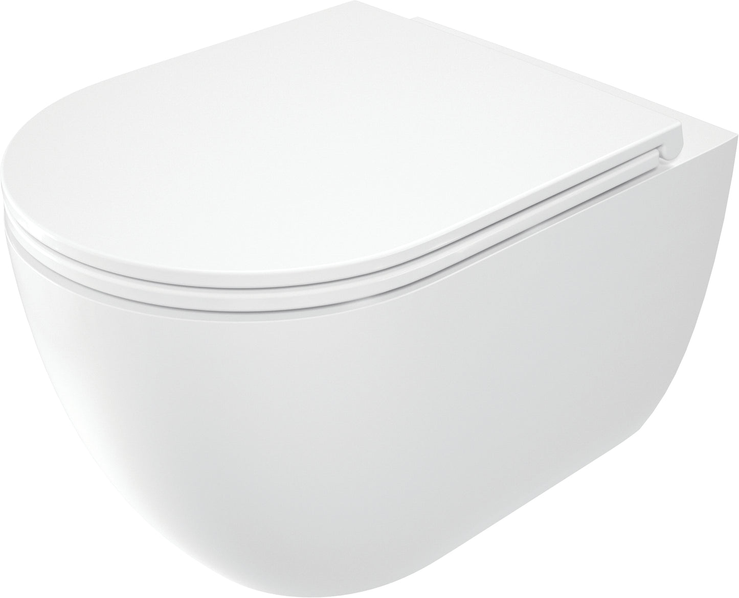 Deante ROUND Wand-WC inklusive WC-Sitz spülrandlos Weiß