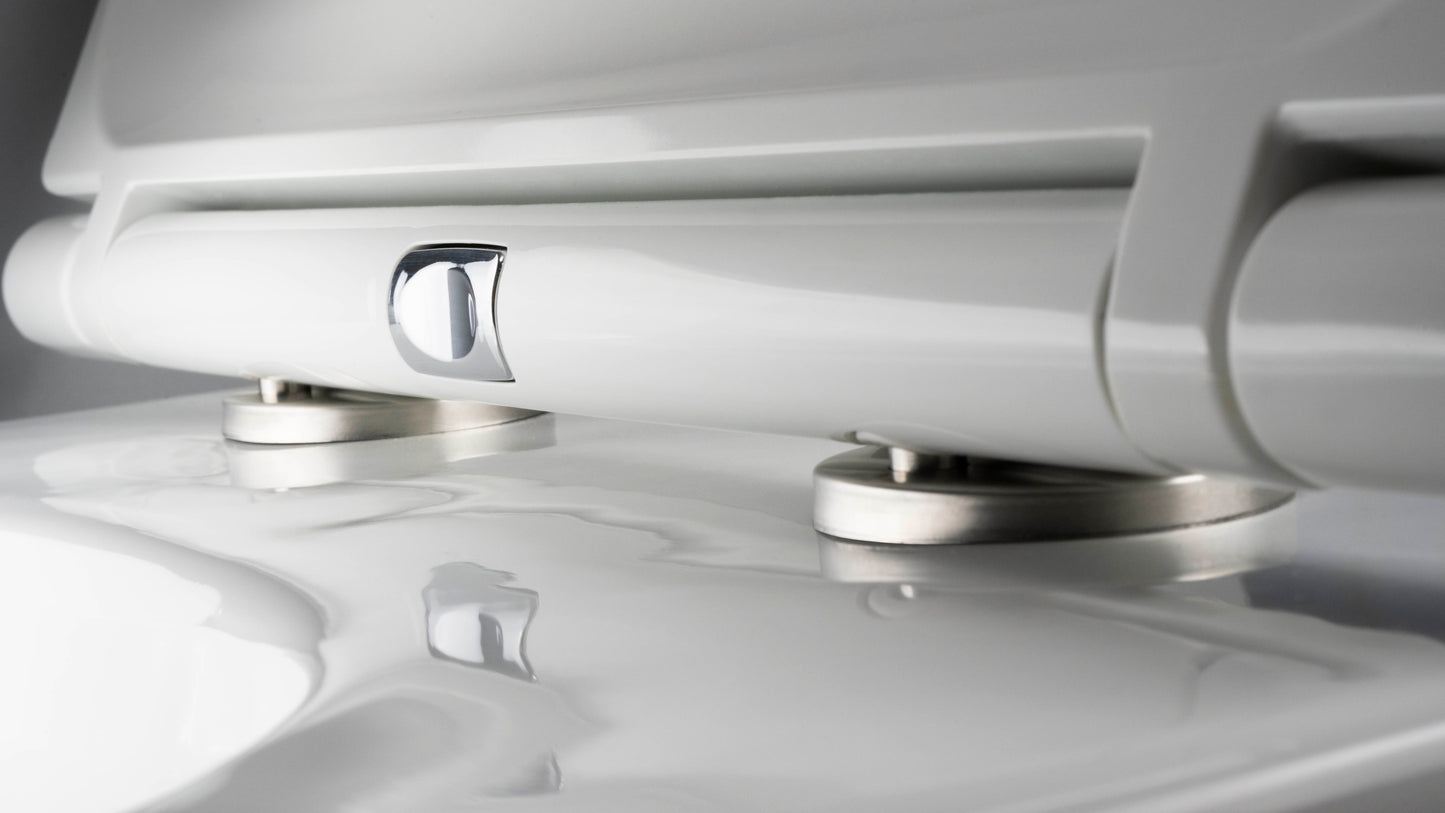 Deante ROUND Wand-WC inklusive WC-Sitz spülrandlos Weiß